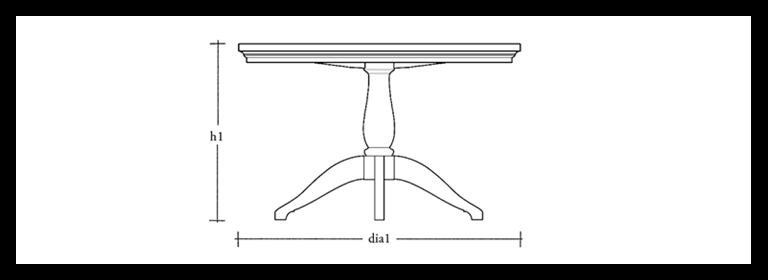 Henley Round Dining Table single