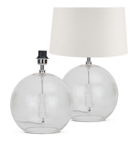 Neve Glass Lamp & Shade