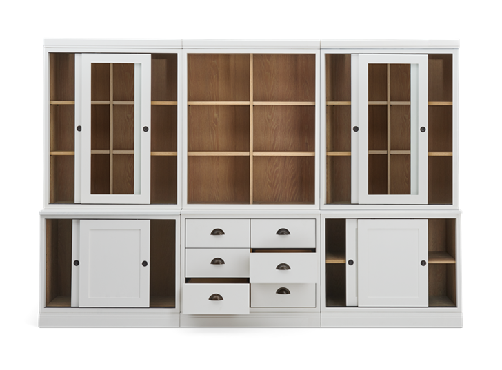 Chawton Low Triple Dresser - Snow
