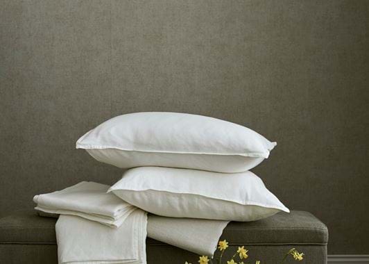 Edith Square Pillowcases 65x65cm - Set of Two - White