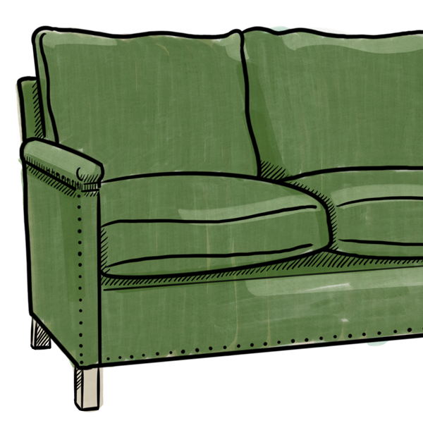 Caspar 2 Seater Sofa Illustration 2