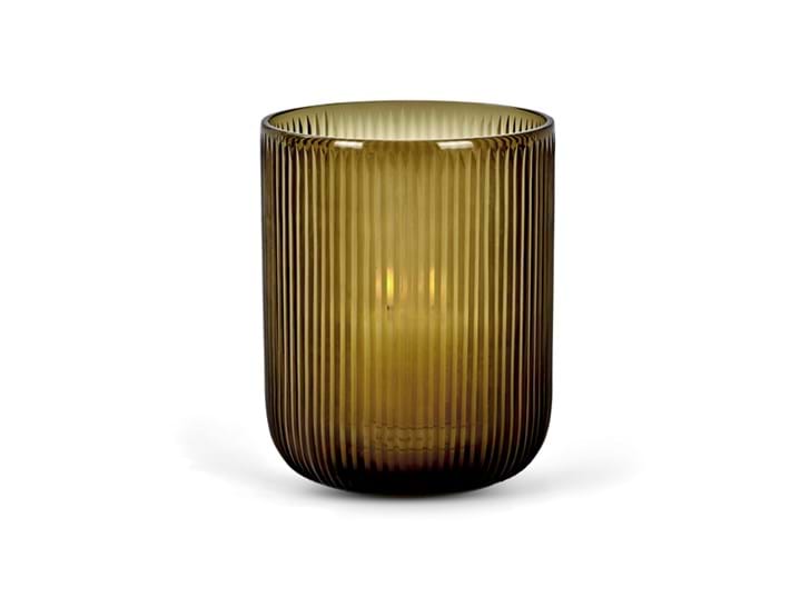 Brockley ribbed hurricane smoke_front candle on