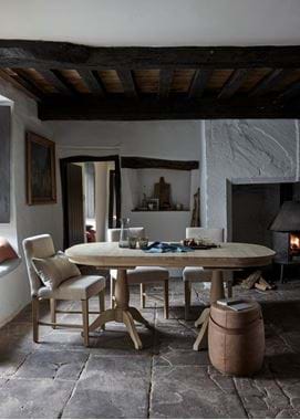 Henley extending near fireplace