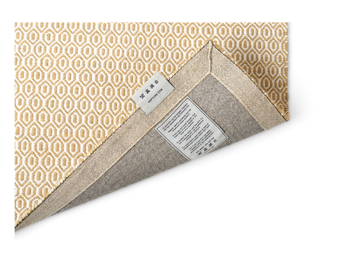 Alderbury geometric rug 70x240_saffron_detail 1