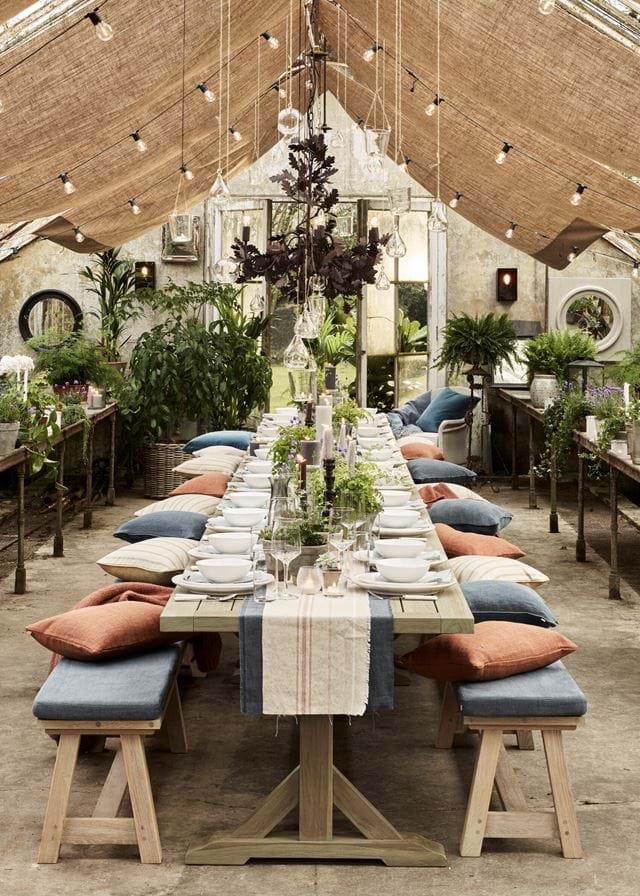 Greenhouse gathering landscape
