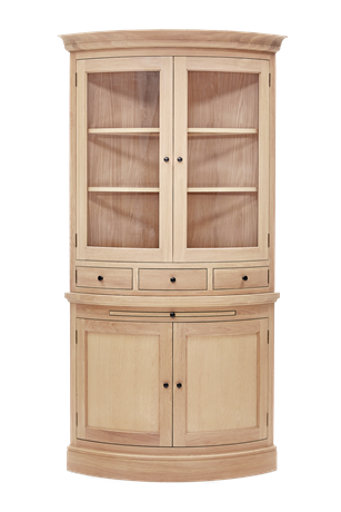Henley Curved Oak Dresser Top Front