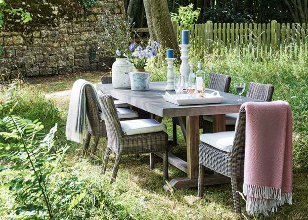Hove Rectangular Dining Table with Toulston Dining Chairs_ Walled Garden