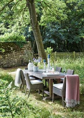 Hove Rectangular Dining Table with Toulston Dining Chairs_ Walled Garden