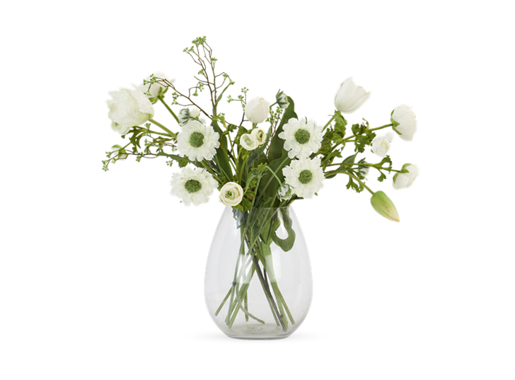 Scabosia & Tulip Bouquet with Dulwich vase