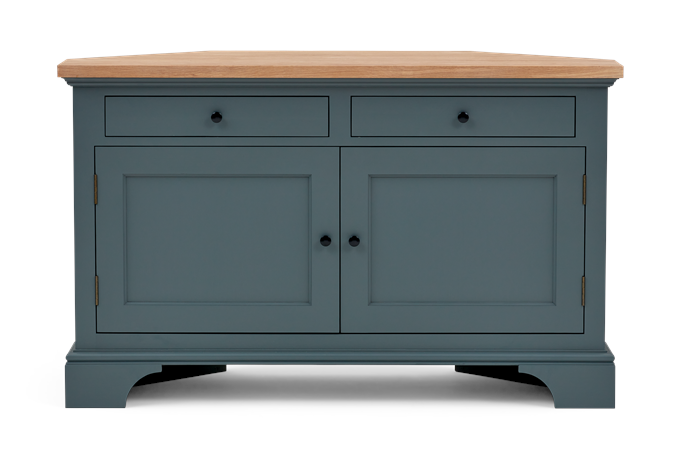 Henley 4ft Corner AV Cabinet Smoke Front