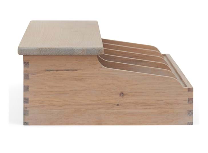 Southwold 5 Bay Divided Cutlery Organiser_Seasoned Oak_Side_CROP