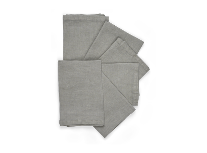 Emily Linen Napkins Set of 6 Mist_Stack