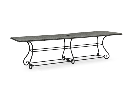 Cheltenham 280 Rectangular Table_Metal & Granite_Garden Furniture