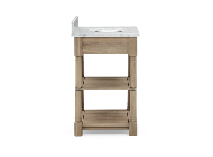 Edinburgh 700 Undermount Open Washstand With Basin-VO-Vintage Oak Side