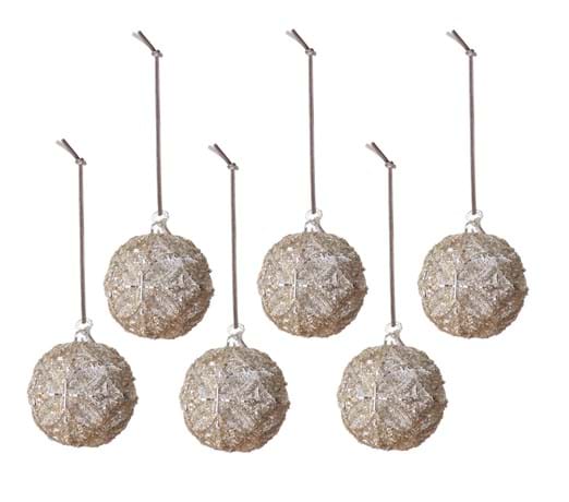 Aurora Antique Bauble Small Set of Six