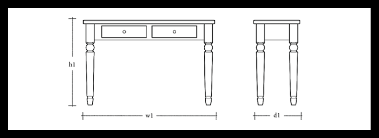 Suffolk Rectangular Console Table
