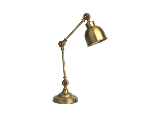 Brompton Desk Lamp Antique Brass