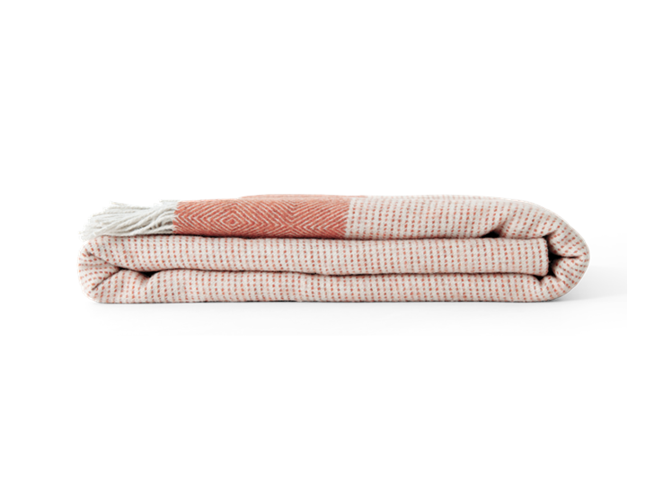 Otterburn throw, burnt sienna_side