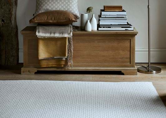 Longford off-white rug and Henley blanket box